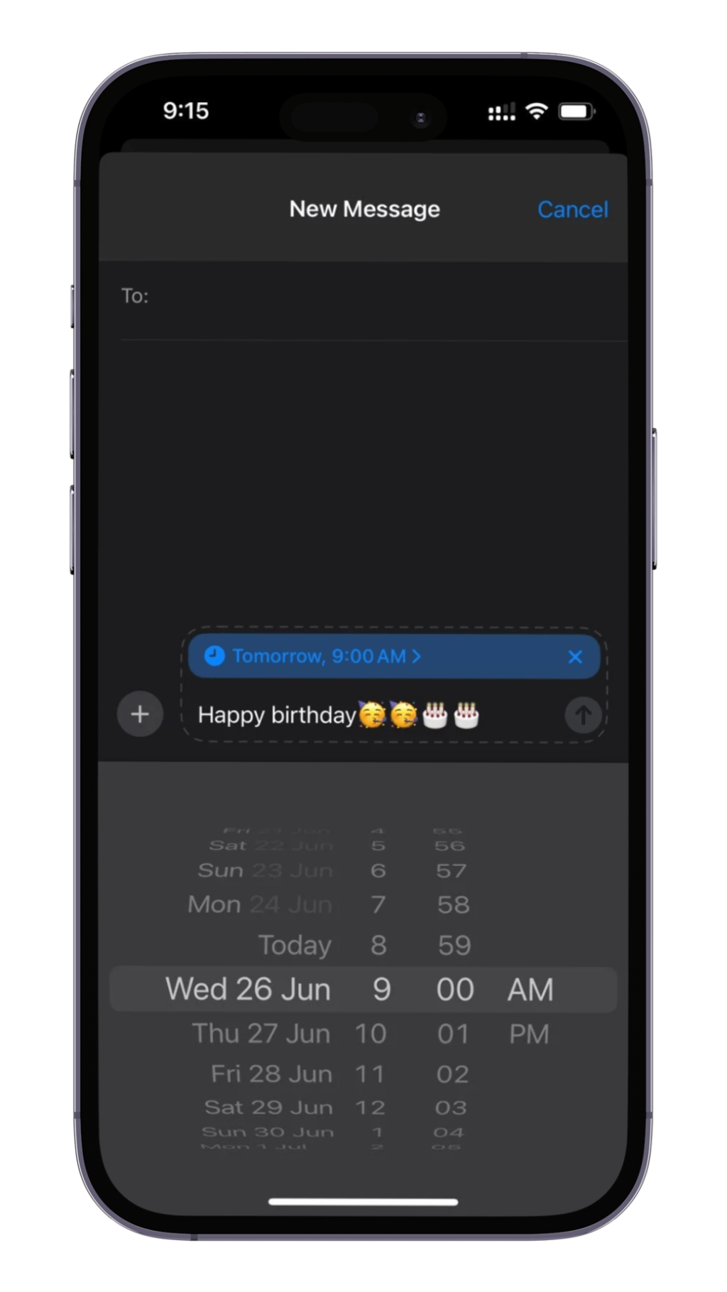 Steps to schedule iphone messages in ios 18