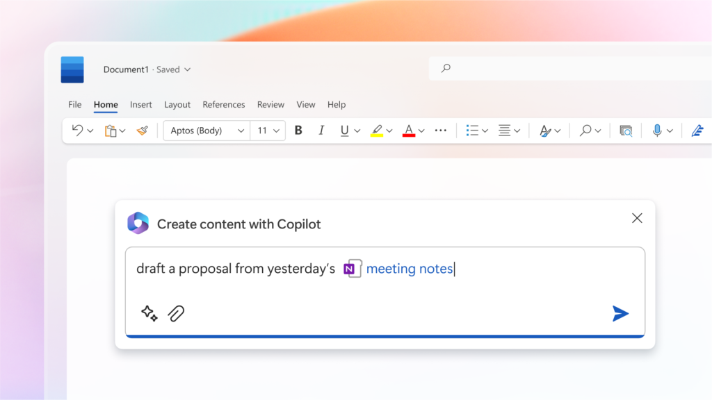 Streamlining work with ai in word, excel, and outlook - microsoft copilot