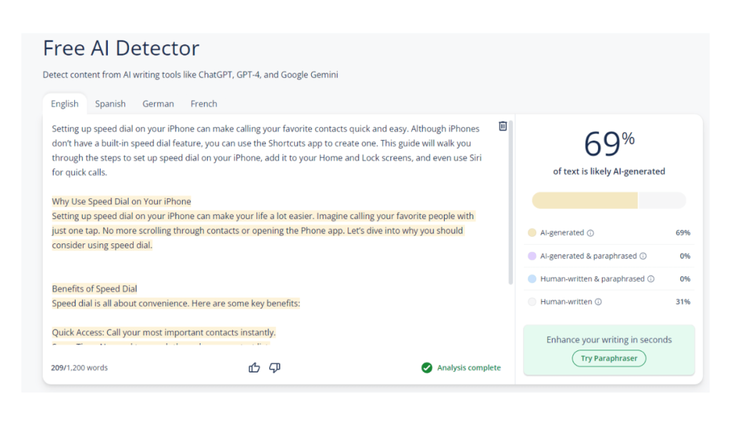 Content ai detection tools and how do ai detectors work