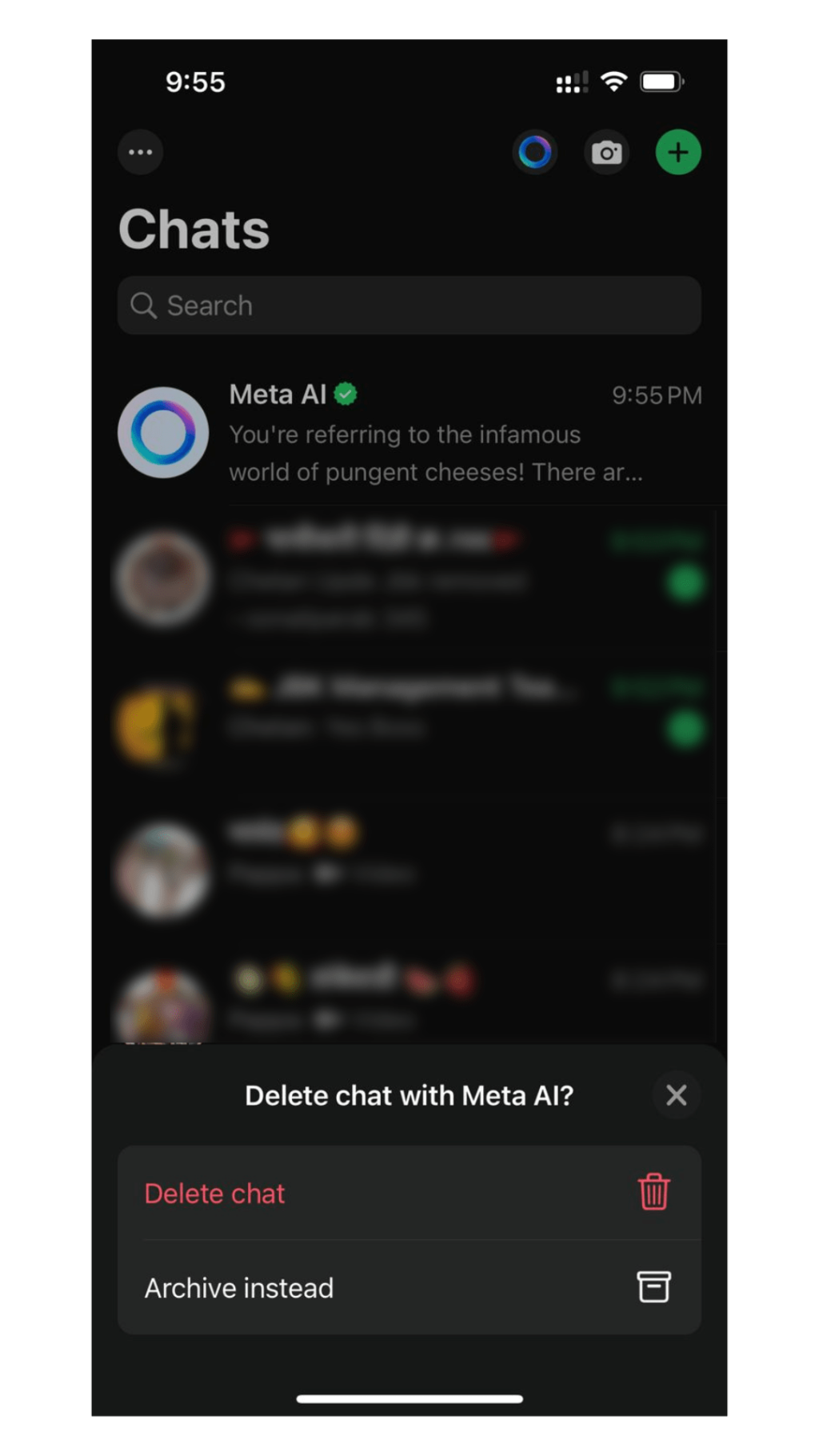 Steps to turn off meta ai on whatsapp